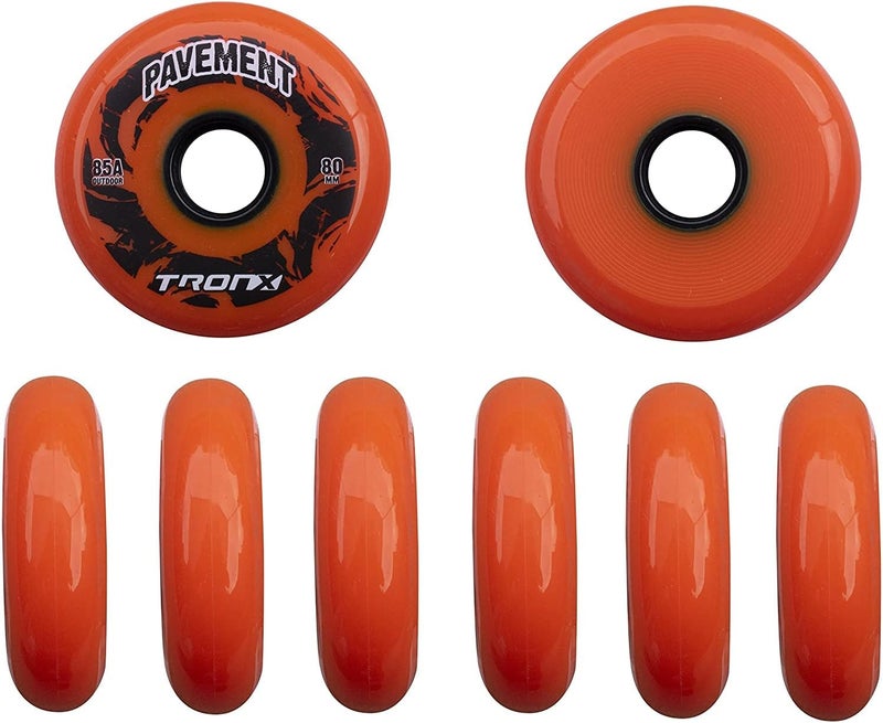 TronX Outdoor Pavement Asphalt Inline Roller Hockey Wheels 8 Pack (72mm) - Image 2
